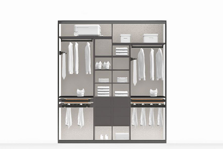 Дизайн от Komandor: гардероб в спальню на двоих Komandor