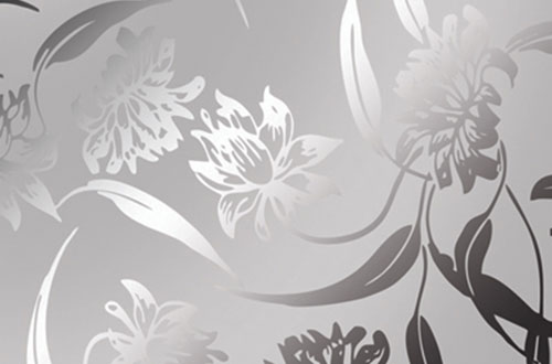 Зеркало декоративное цвет «Хризантемы» серебро